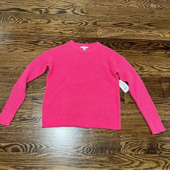 Time and Tru Pink Crew Neck Sweater - Picture 1 of 5